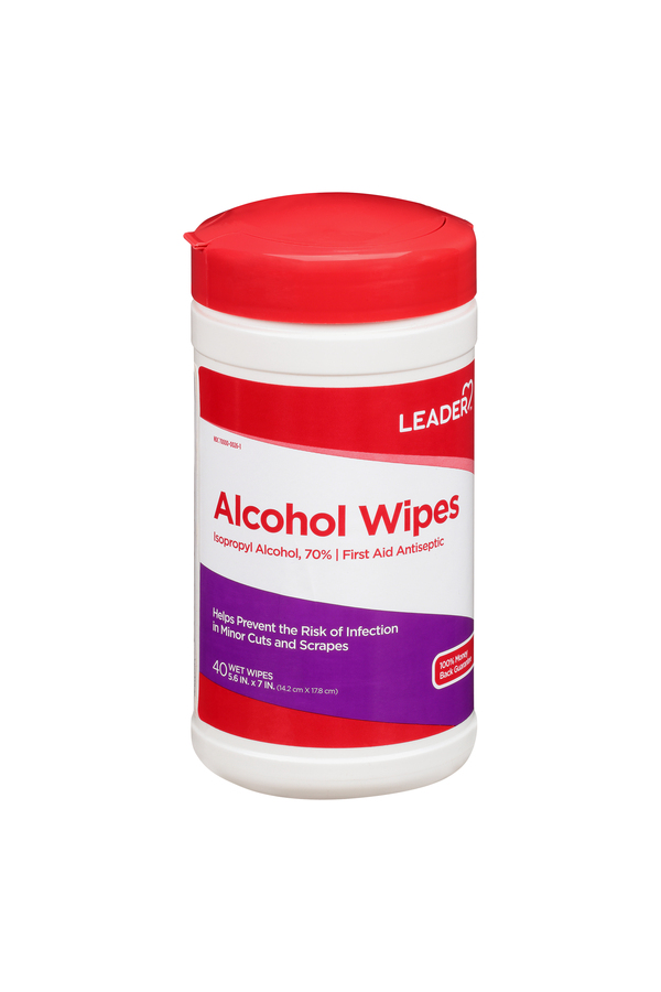 Image for Leader Alcohol Wipes,40ea from McDonald Pharmacy