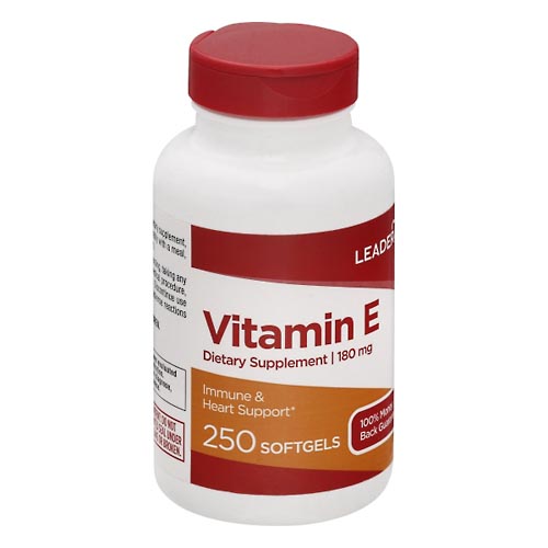Image for Leader Vitamin E, 180 mg, Softgels,250ea from McDonald Pharmacy
