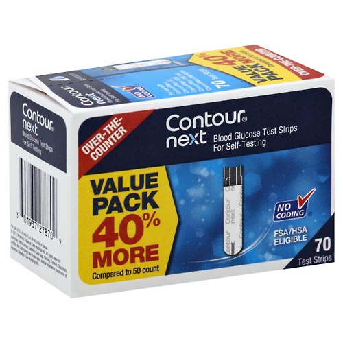 Image for Contour Blood Glucose Test Strips, Value Pack,70ea from McDonald Pharmacy
