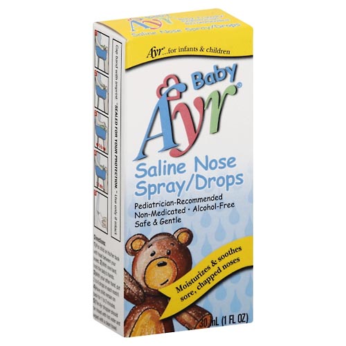 Image for Ayr Nose Spray/Drops, Saline,1oz from McDonald Pharmacy