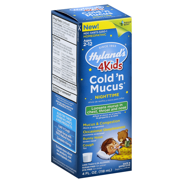 Image for Hyland's Cold 'N Mucus, Nighttime,4oz from McDonald Pharmacy