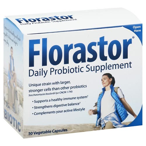 Image for Florastor Daily Probiotic Supplement, Capsule, Blister Pack,50ea from McDonald Pharmacy