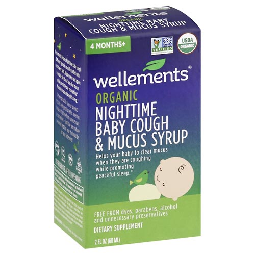 Image for Wellements Cough & Mucus Syrup, Nighttime, Organic, Baby,2oz from McDonald Pharmacy